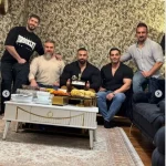 نگاهی به میز پاییزی جشن تولد بهروز تابانی، غول بدنسازی ایران/ از تزئین میوه های خوشمزه قاچ شده و کیک شکلاتی تا انار های دون شده و زیتون و…+عکس